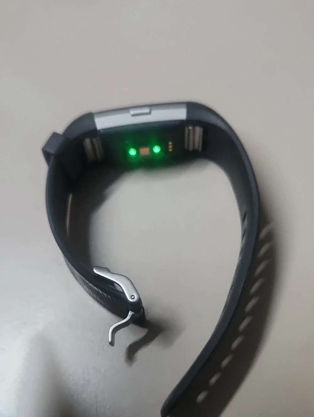 Black Fitness Smartwatch with Textured Silicone Band